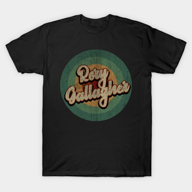 Circle Retro Vintage Rory Gallagher T-Shirt by Jokowow